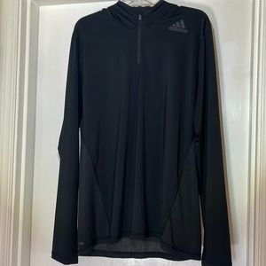 Adidas Climalite 1/4 Zip Hooded Shirt